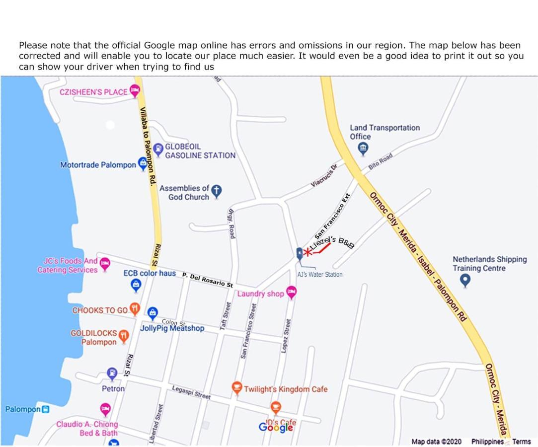 Leizel'S Bed & Breakfast Palompon Εξωτερικό φωτογραφία